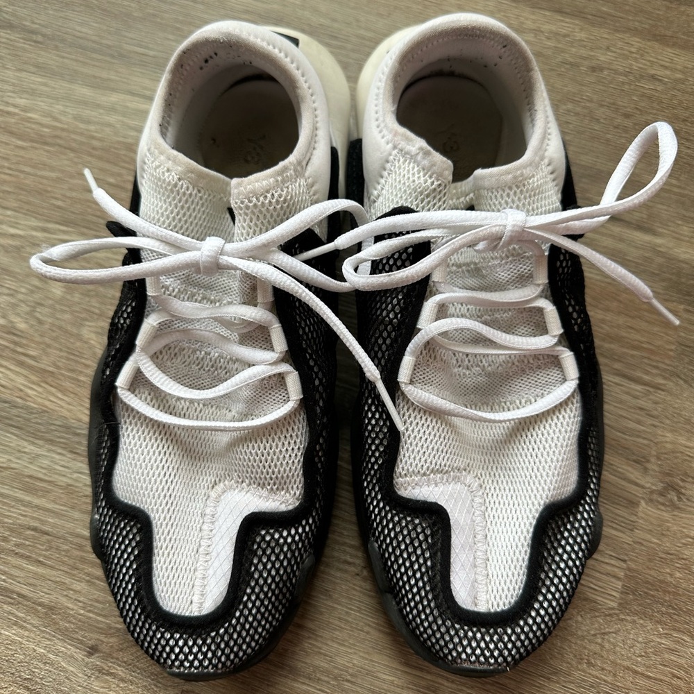 Y-3 Black and White Sneakers